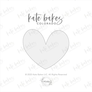 May include: A white heart shape outline on a white background with the text "Kate Bakes Colorado" above the heart and the text "2025 Kate Bakes LLC. All Rights Reserved" below the heart. The text "Kate Bakes Colorado" is in a cursive font.