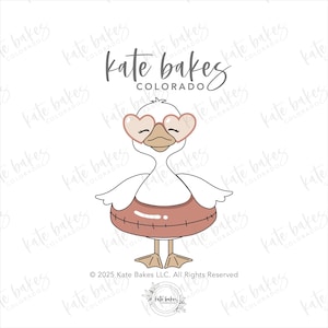 Silly Goose with Floatie & Heart Sunnies Cookie Cutter
