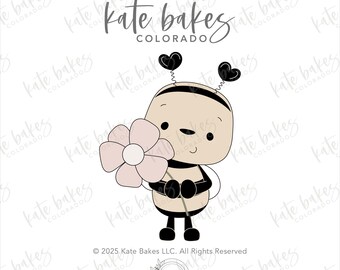 Bee with Flowers No.2 Cookie Cutter