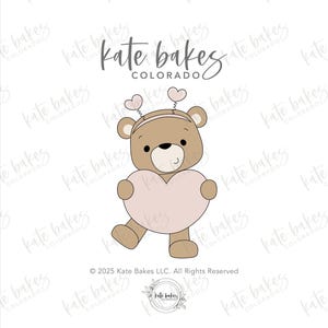Cortador de biscoitos de urso com coração