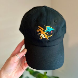 Charizard Anime Baseball Hat, Cool Hats, Gifts for Him, Father&#39;s Day Gifts, Birthday Christmas, Dad Hat, Gaming, Gamer, Gifts for Her
