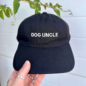 Hunde Onkel gestickte Baseballmütze, coole Mütze, Geschenke für ihn, Vatertagsgeschenke, Geburtstag Weihnachten, Papa Hut, lustige Geschenke, Katzenonkel, Hundepapa