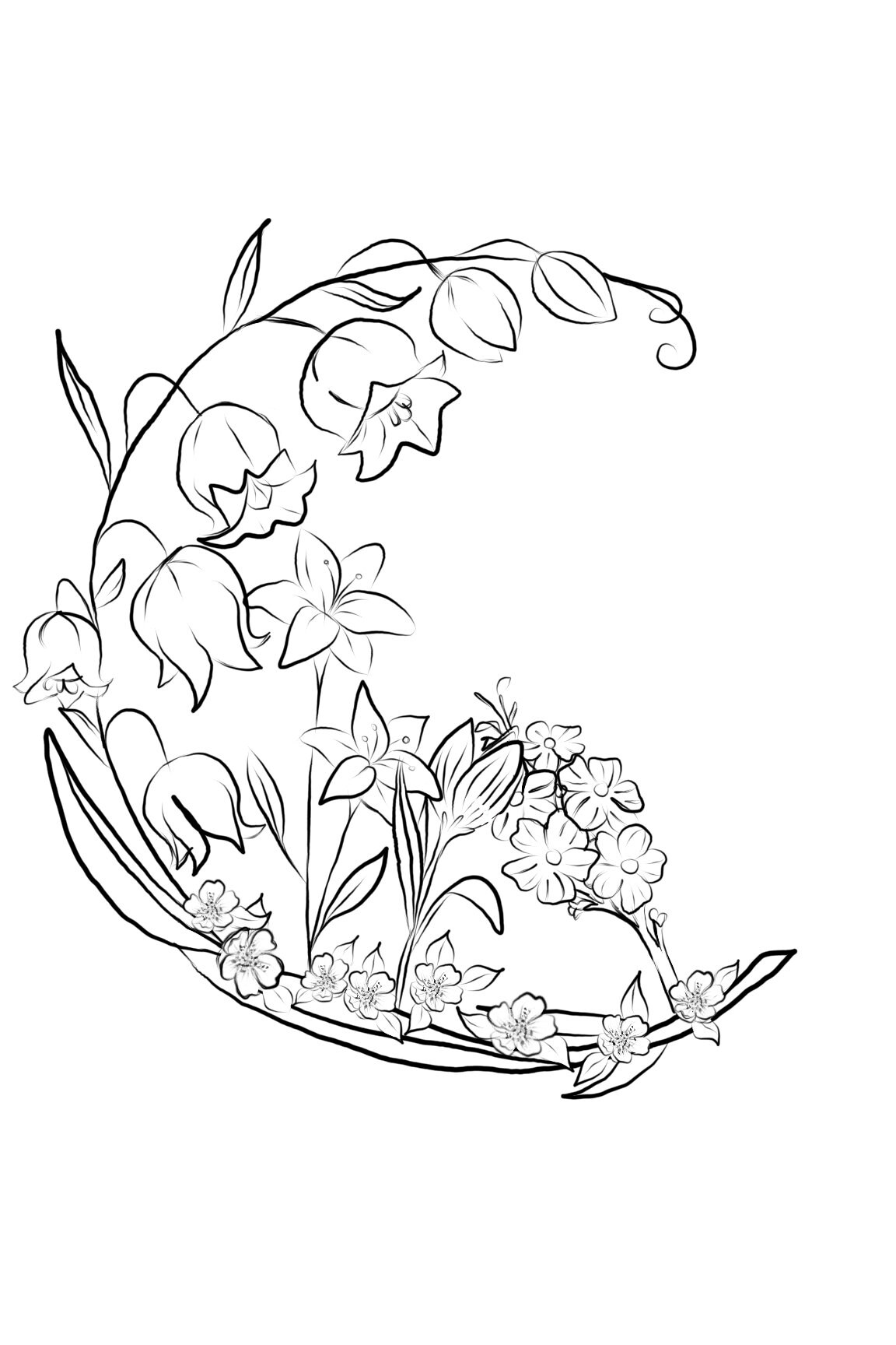 Enchanted Garden Coloring Pages Etsy