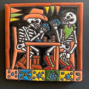 Tag der Toten Dia de los Muertos Playing Poker Tile - 25429