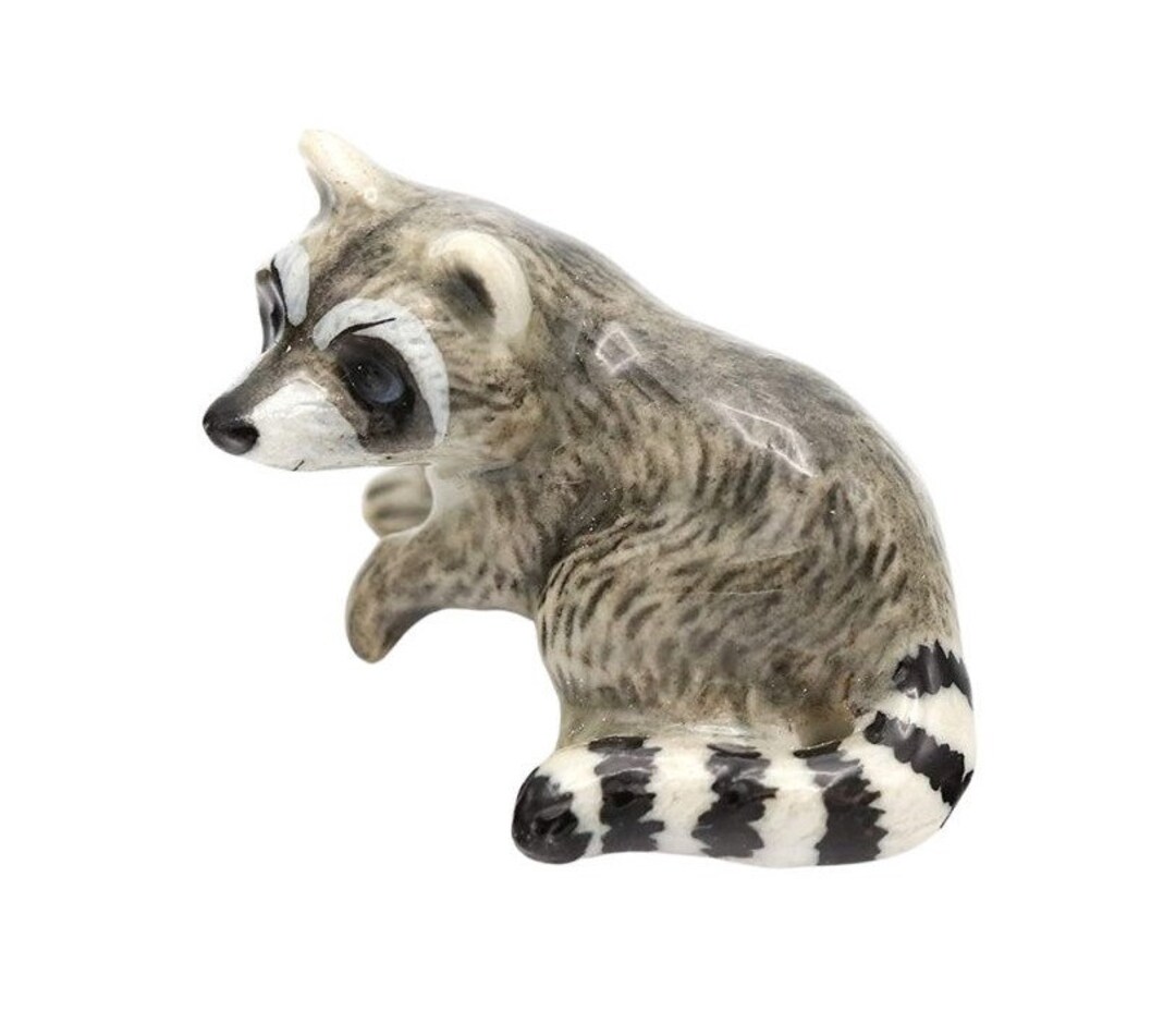 Mini Raccoon Hand-painted Miniature Porcelain Raccoon Figurine 27094 - Etsy