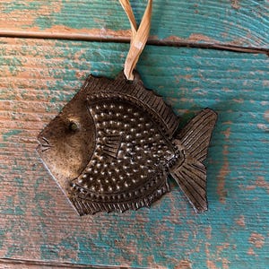 リサイクルオイルドラム缶スチール製魚飾り（木、壁、庭用）30470