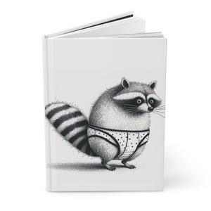 Amusing Raccoon Hardcover Journal - Fun Notebook for Raccoon Lovers, Office Notebook, Lined Pages