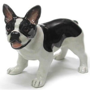Hand-Painted Miniature Porcelain French Bulldog 28859