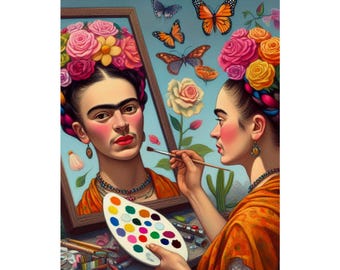 Frida Kahlo-Inspired Poster Print for Office, Home Decor