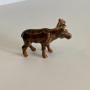 Hand-Painted Miniature Porcelain Moose 28736
