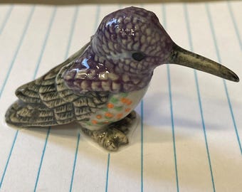 Hand-Painted Miniature Porcelain Costa’s Hummingbird 28762
