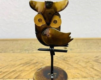 フクロウ　バーンアウル リサイクル金属スパークプラグアートフクロウ 26059 - Etsy 日本