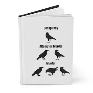 Dark Humor Hardcover Journal, Notebook - Murder of Crows image 1