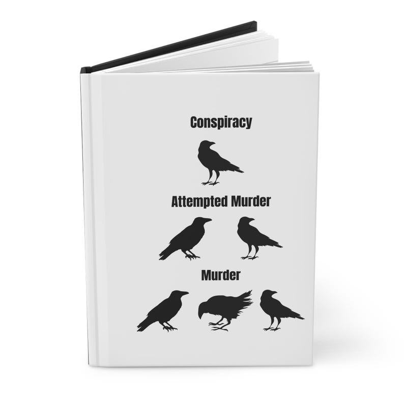 Dark Humor Hardcover Journal, Notebook - Murder of Crows image 1