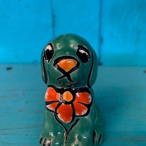 Authentic Hand-Painted Talavera Ceramic Mini Dog Figurine 27545