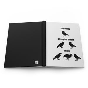 Dark Humor Hardcover Journal, Notebook - Murder of Crows image 4