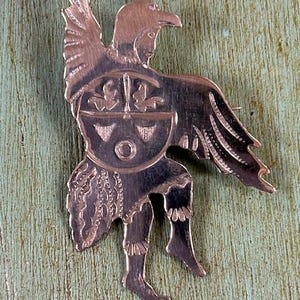 Navajo-gefertigte XL Alpaka Silber Pin Brosche einer Adler Tänzerin 29024