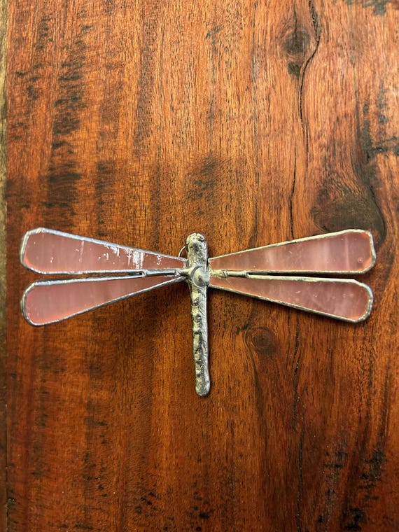 Acchiappasole In Vetro Colorato A Forma Di Libellula – 20,3 Cm – Fatto A Mano