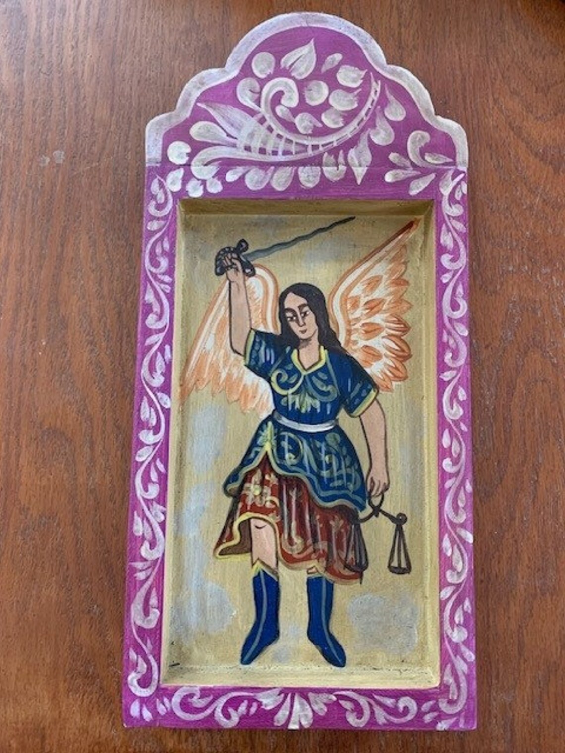 Wooden Framed Retablo of St. Michael the Warrior 28337 - Etsy