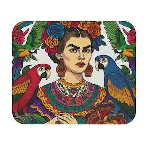 Mouse Pad with Frida Kahlo-Inspired Art