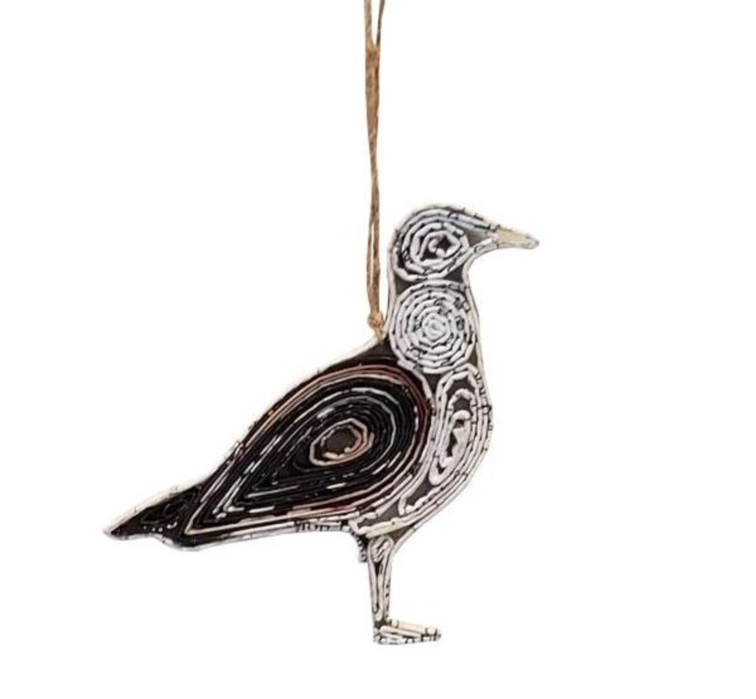Hand-crafted Quilled Paper Seagull Bird Ornament – Recycled, Eco ...