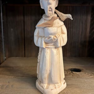 Hand-Carved Wooden Santo of St. Francis of Assisi, Patron Saint of Animals 30585