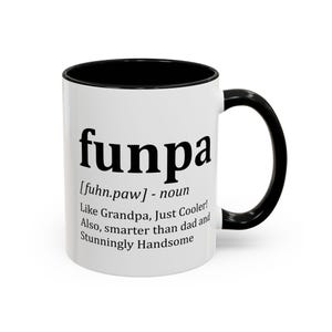 Cute &quot;Funpa&quot; Coffee Mug - Perfect for Grandpas, Gift for Father&#39;s Day, Valentine&#39;s Day, Gift for Grandfather