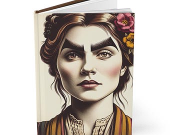 Frida Kahlo-Inspired Hardcover Journal,  Daily Diary, Office Notebook