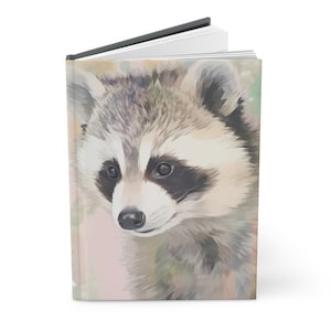 Cute Raccoon Hardcover Journal Notebook Diary