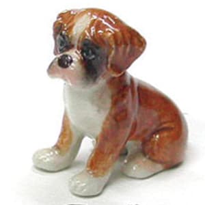 Miniature Hand-Painted Boxer Puppy Dog   28794