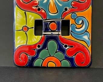 Authentic Talavera Double Switch Switch Plate Cover – 25116