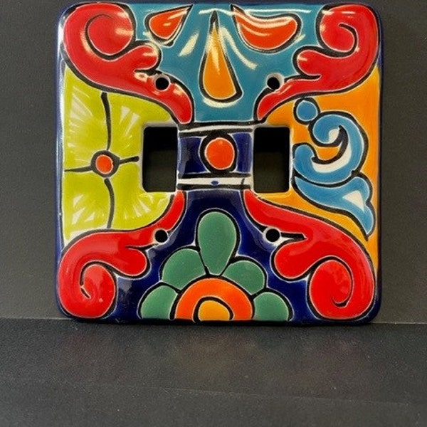 Authentic Talavera Double Switch Switch Plate Cover – 25116