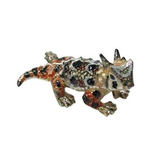 Hand-Painted Miniature Porcelain Horned Horny Toad 28750