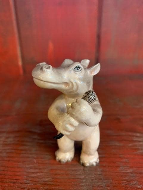 Mini Porcelain Karaoke Singing Hippo With Microphone 28389 - Etsy