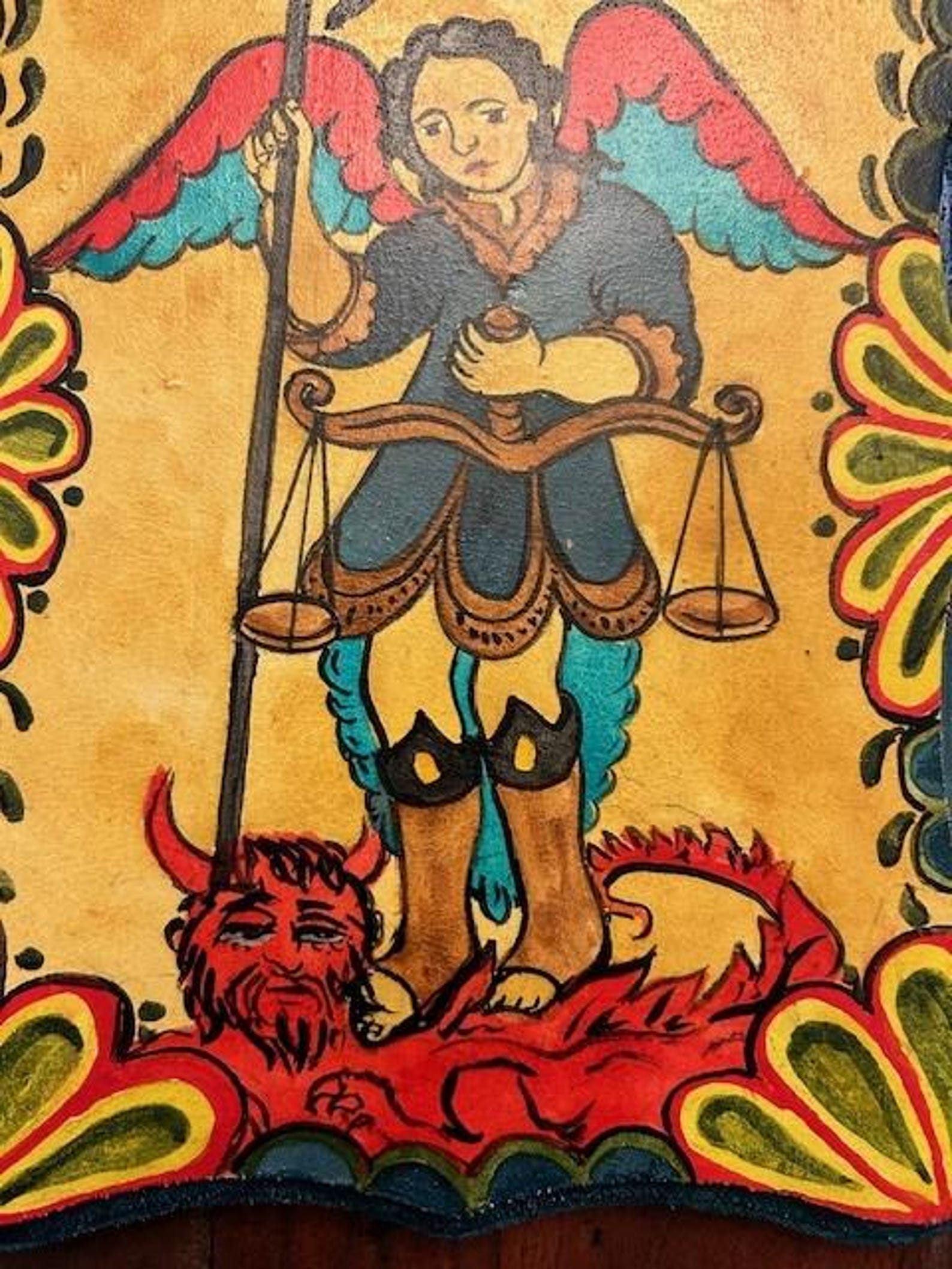 Hand-painted Retablo of St. Michael, the Protector and Warrior 30281 - Etsy