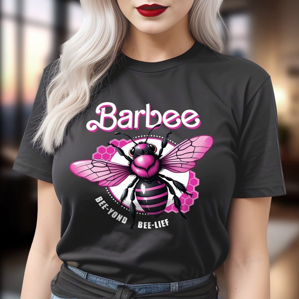Barbie Meme T-Shirt, Ironic Barbie Barbee Shirt, Pink Bee Tshirt, Unisex Cotton Tee, Funny Barbie Tee, Gift For Her, Barbie Present