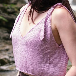 Bowline Top // Knitting Pattern – Playful Top with Bow Straps & Ribbed Details | PDF Pattern | Sizes XS–2XL