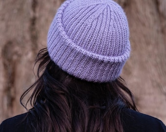 Blissful Beanie // Knitting Pattern – Ribbed Hat for Beginners | Cozy Winter Beanie | PDF Pattern | Sizes S–L