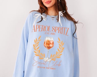 Aperol Spritz Shirt, Spritz Social Club Sweater, Cocktail Sweatshirt, Alcohol Gift, Drinking Crewneck, Aperol Bachelorette, Spritz Lover Tee