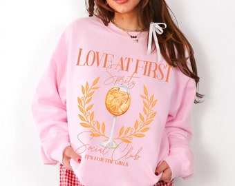 Aperol Spritz Shirt, Spritz Social Club Sweater, Cocktail Sweatshirt, Alcohol Gift, Drinking Crewneck, Aperol Bachelorette, Spritz Lover Tee