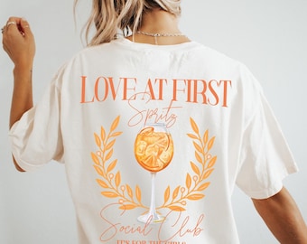Aperol Spritz Shirt, Spritz Social Club, Cocktail Graphic Tee, Comfort Colors T-Shirt, Alcohol Gift, Drinking Tees, Aperol Bachelorette Bach