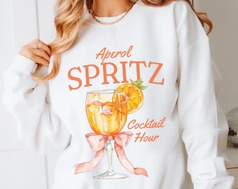 Aperol Spritz Shirt, Spritz Social Club Sweater, Coquette Cocktail Sweatshirt, Alcohol Gift, Drinking Crewneck, Aperol Bachelorette Women
