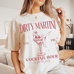 Dirty Martini Cocktail Club Shirt, Social Club Bach Tshirt,  Comfort Colors Tee, Dirty Martini Lover Gift, Martini Bachelorette T-Shirt Gift