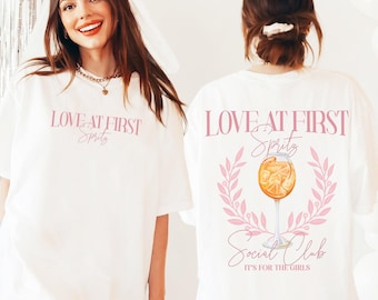 Aperol Spritz Shirt, Italian Cocktail Lover Gift, Coquette Cocktail Social Club T-Shirt, Aperol Spritz Tshirt, Alcohol Drinking Tee Gifts