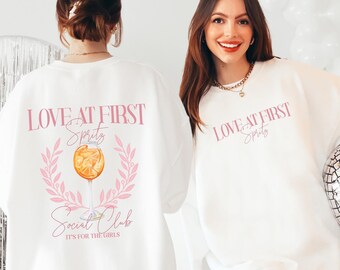 Aperol Spritz Sweatshirt, Coquette Cocktail Social Club, Spritz Sweater, Italian Cocktail Lover Gift, Alcohol Drinking Crewneck, Aperol Tee