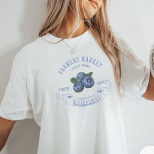 Blueberry Shirt, Blueberry Farm, Blueberries Shirt, Fruit Shirt, Blueberry T Shirt, Farmers Market Shirt, Vintage Inspired Fruit Tshirt