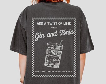 Gin Tonic Shirt, Gin Cocktail Social Club Tshirt, Gin Lover Bach Gift, Gin Bachelorette T-Shirt, Comfort Colors Matching Group Tees, Gin Tee