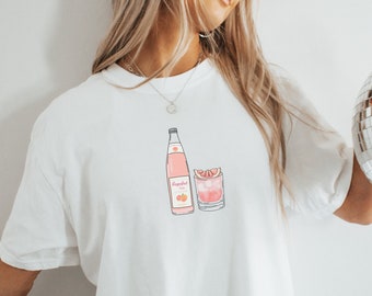 Paloma Cocktail Shirt, Grapefruit Cocktail Tee, Trendy Cocktail Paloma T-Shirt, Paloma Drink Tshirt, Summer Drinking, Gift for Her, Paloma