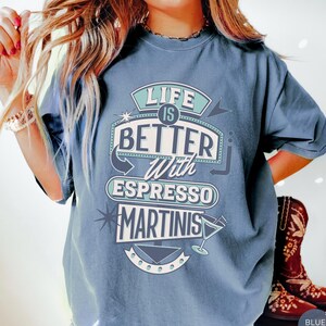 Espresso Martini Social Shirt, Expresso Cocktail Tee, Comfort Colors Tshirt, Martini Cocktail Gift, Retro Bachelorette, Bach Graphic T-Shirt