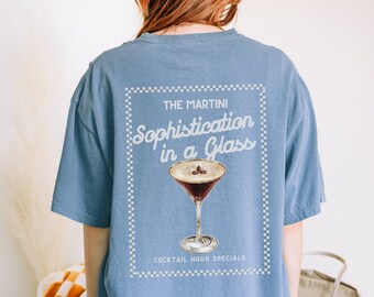 Espresso Martini-skjorta, trendig espressococktail, Martini Social Club, espresso Martini-skjorta, retro cocktail-t-shirt, söt cocktail-t-shirt
